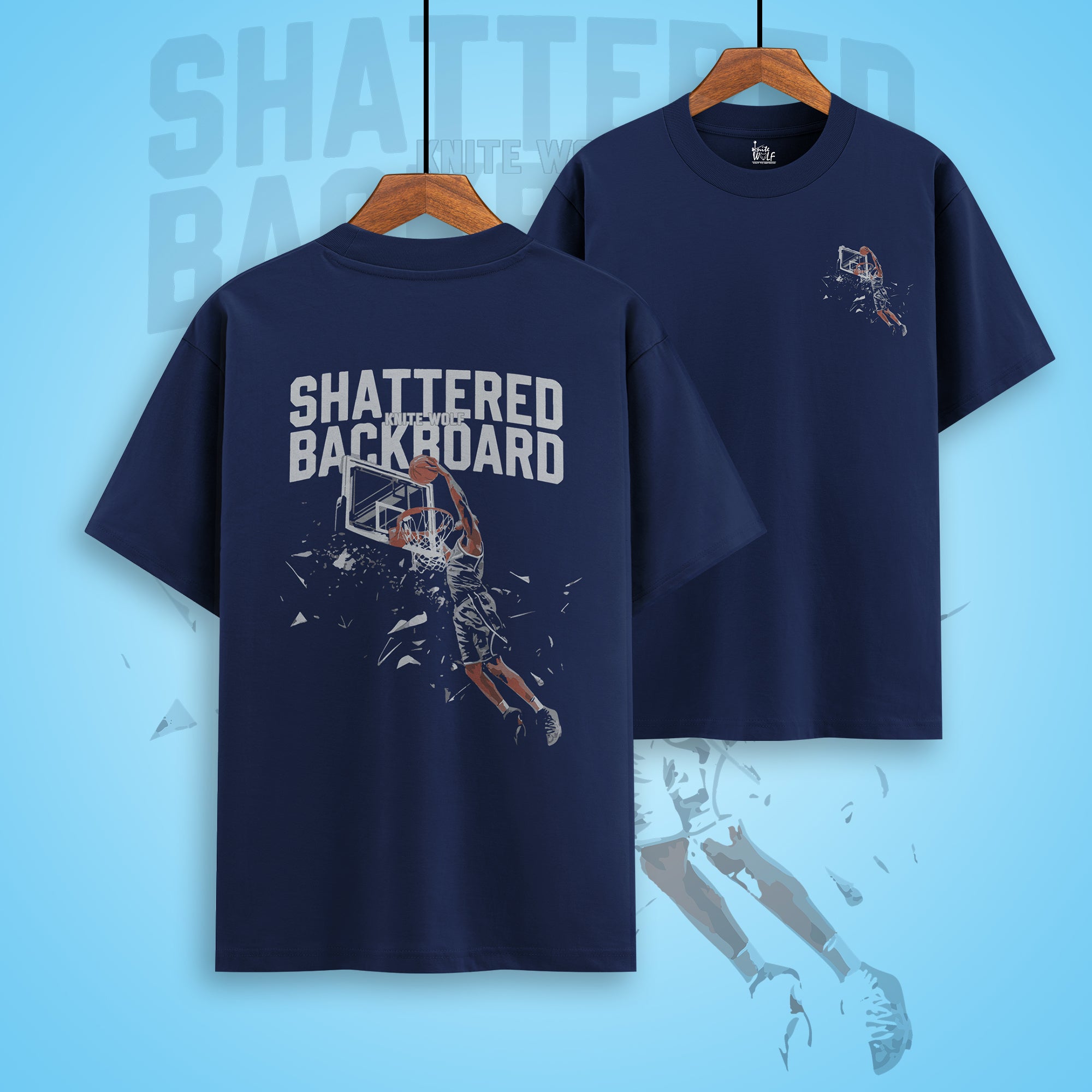 Men's Oversized Graphic T-Shirt Blue