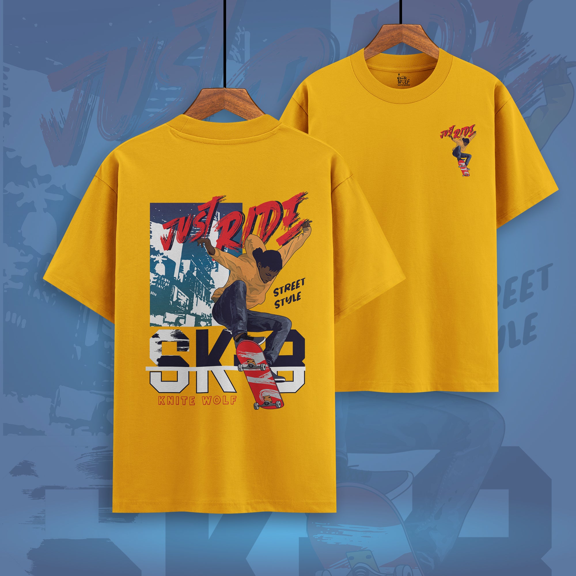 Men's Oversized Graphic T-Shirt Yellow