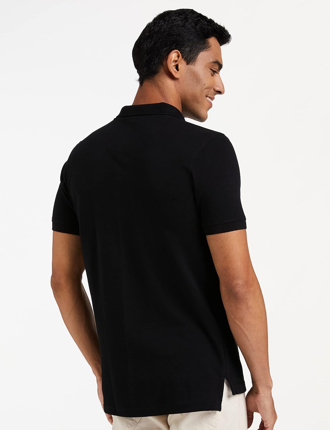 Knite Wolf Men’s Solid Black Polo T-Shirt – Premium Casual Fit
