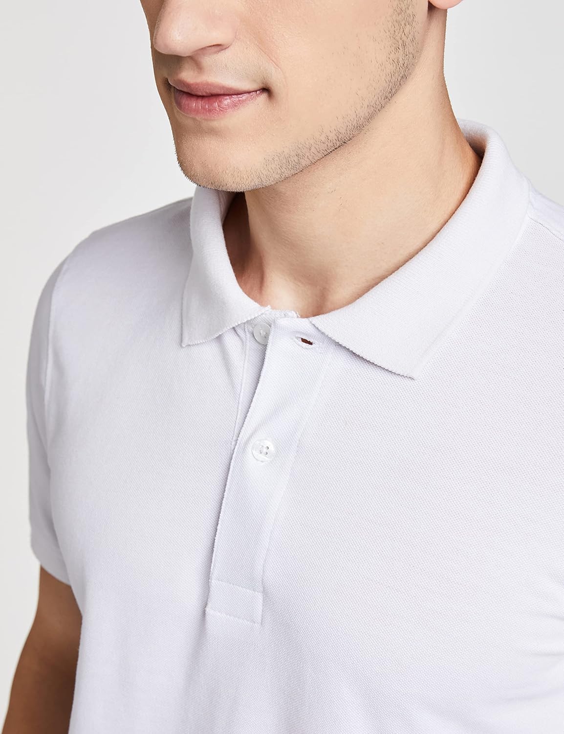 Knite Wolf Men’s Solid White Polo T-Shirt – Premium Casual Fit