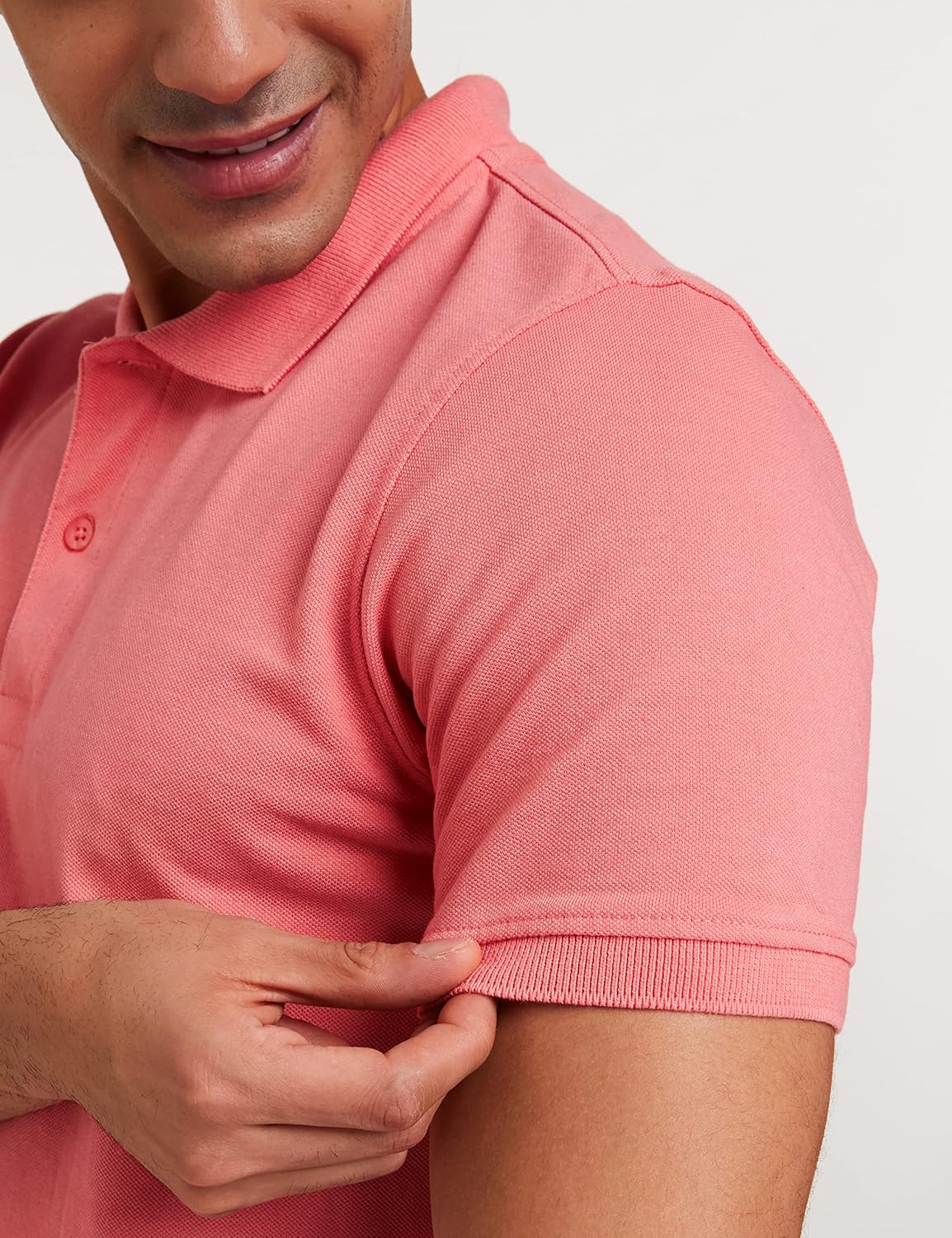 Knite Wolf Men’s Solid Pink Polo T-Shirt – Premium Casual Fit