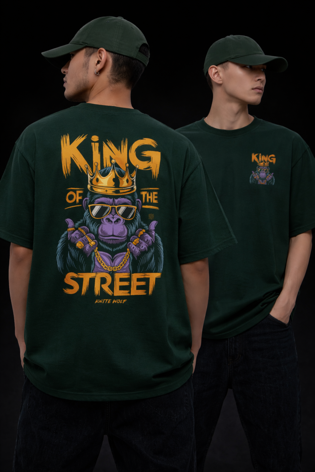 Men's Oversized Graphic T-Shirt Green