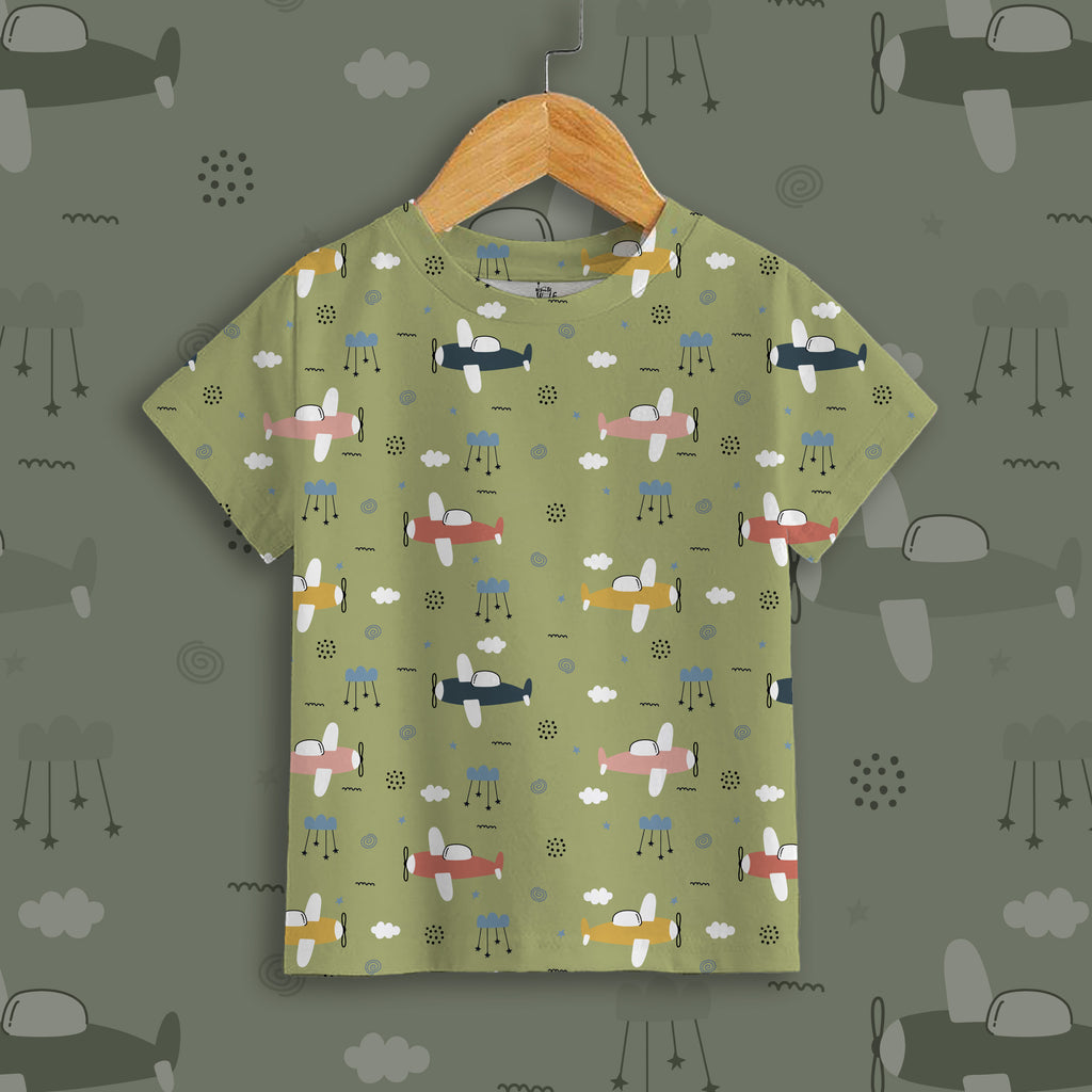 Kids' Printed T-Shirt – Cute planes Print
