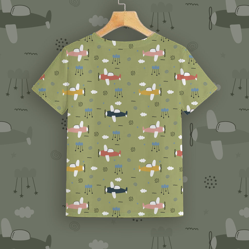 Kids' Printed T-Shirt – Cute planes Print