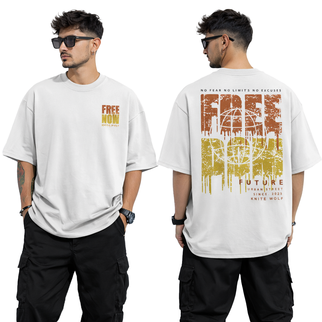 Men's Oversized Graphic T-Shirt White