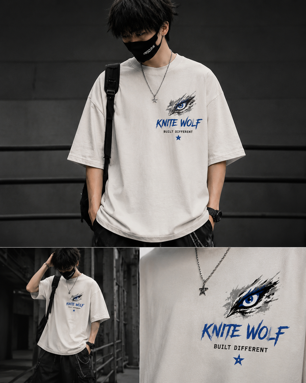 Knite Wolf Oversized Graphic T-Shirt