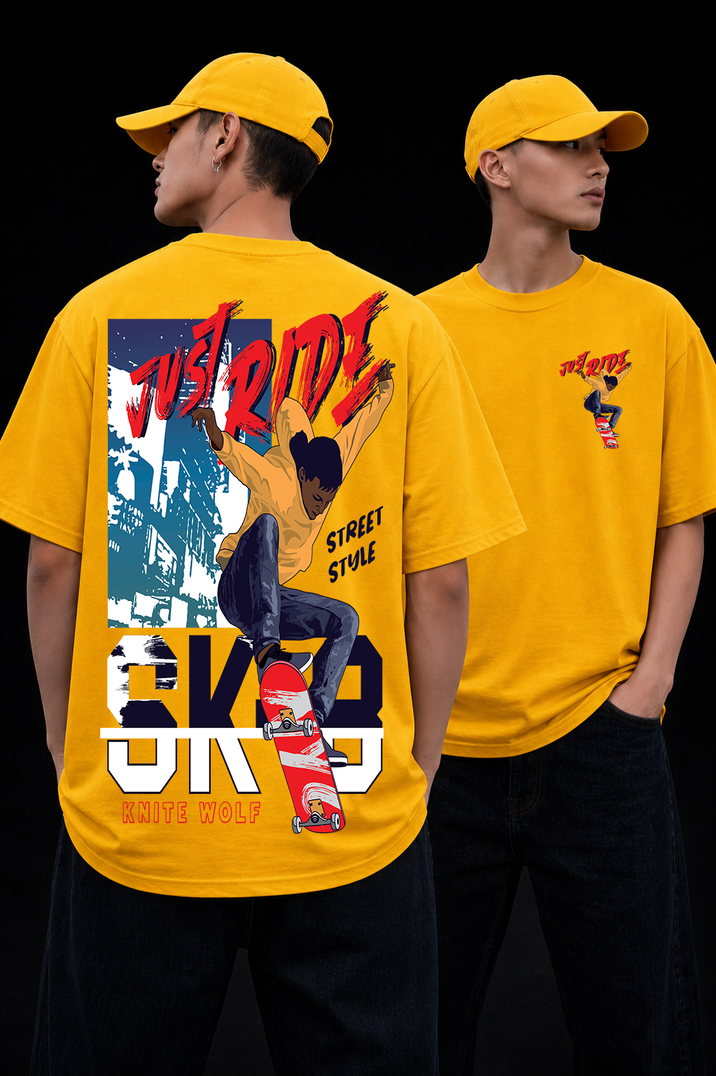 Street Style Skateboard Oversized Tee