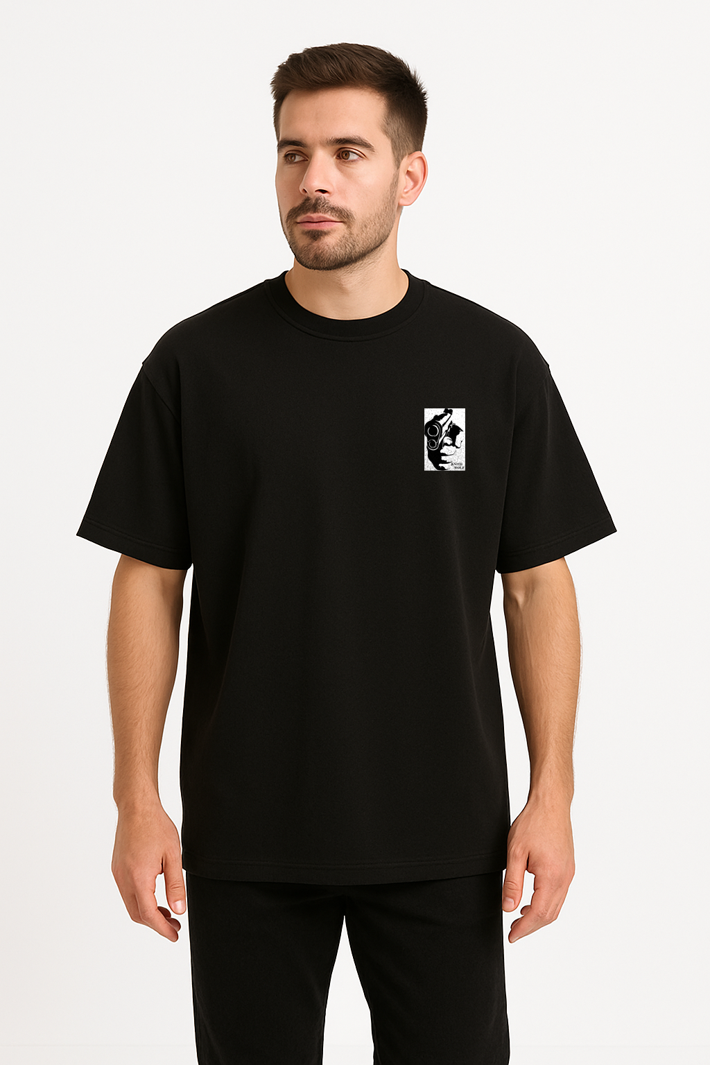 Gun Man oversize t-shirt | Knite Wolf