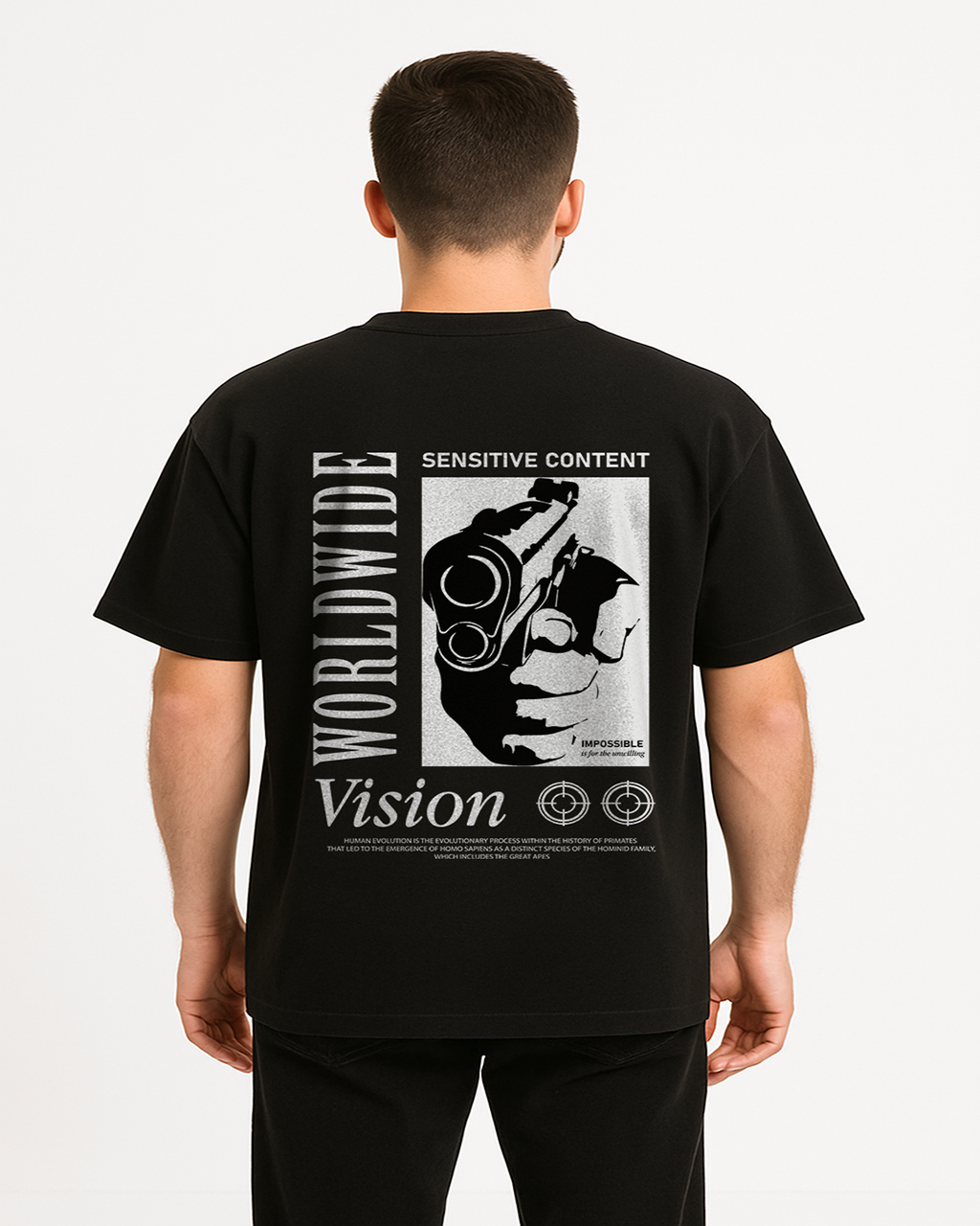 Gun Man oversize t-shirt | Knite Wolf