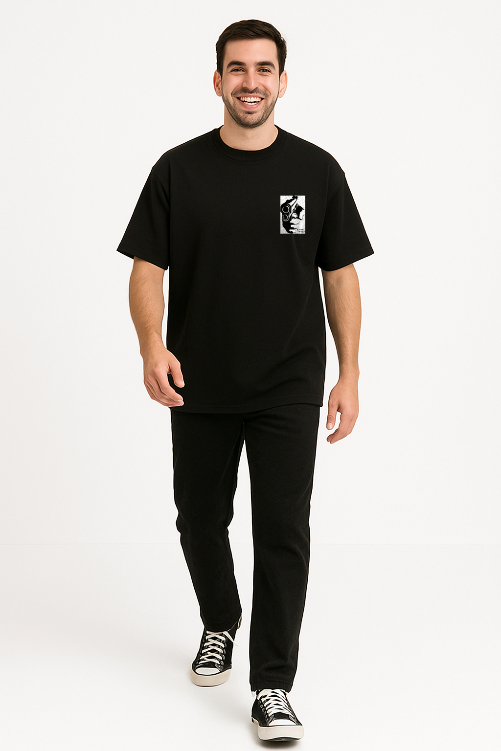Gun Man oversize t-shirt | Knite Wolf