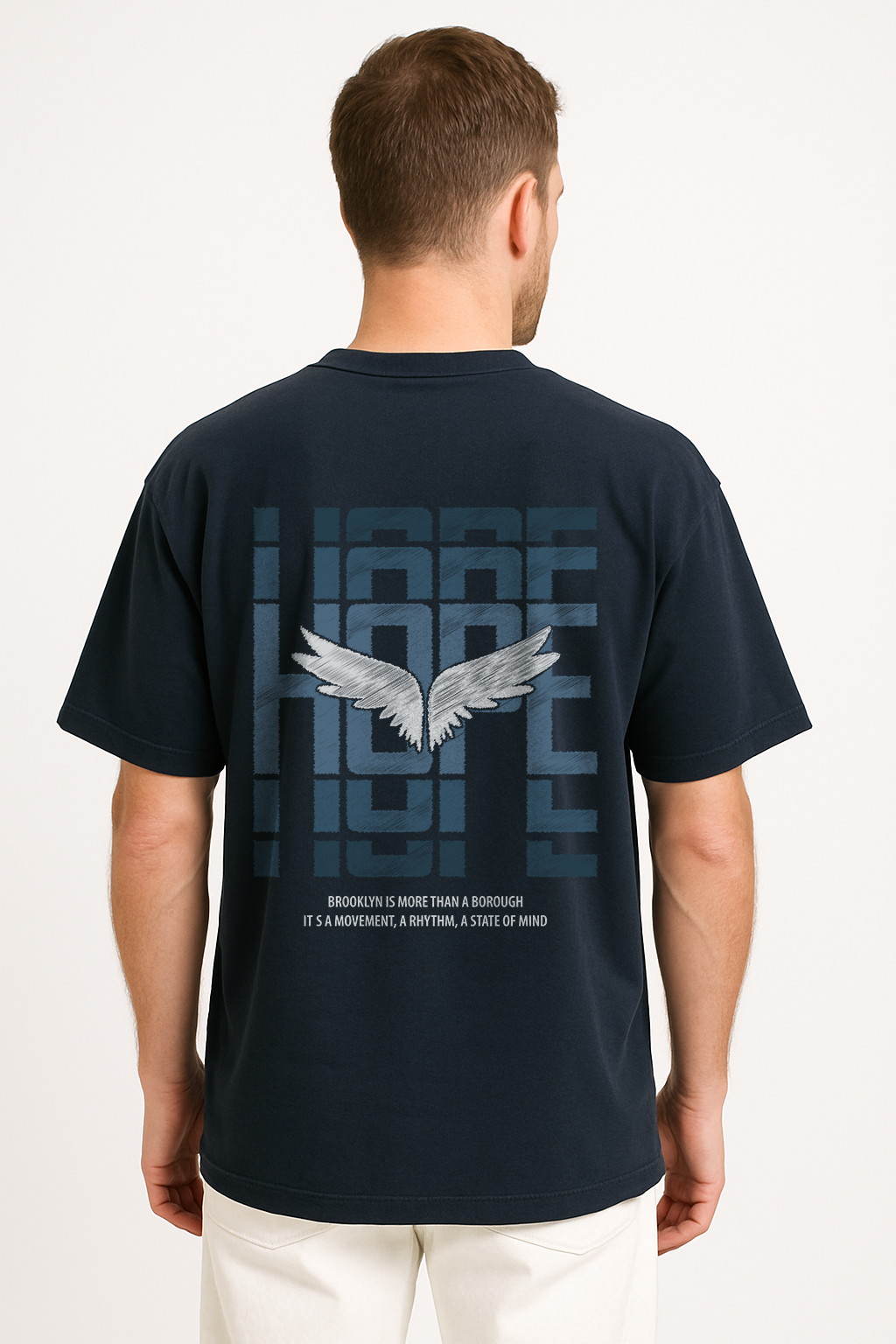 Wings Back Print Streetwear Tee |Knite Wolf
