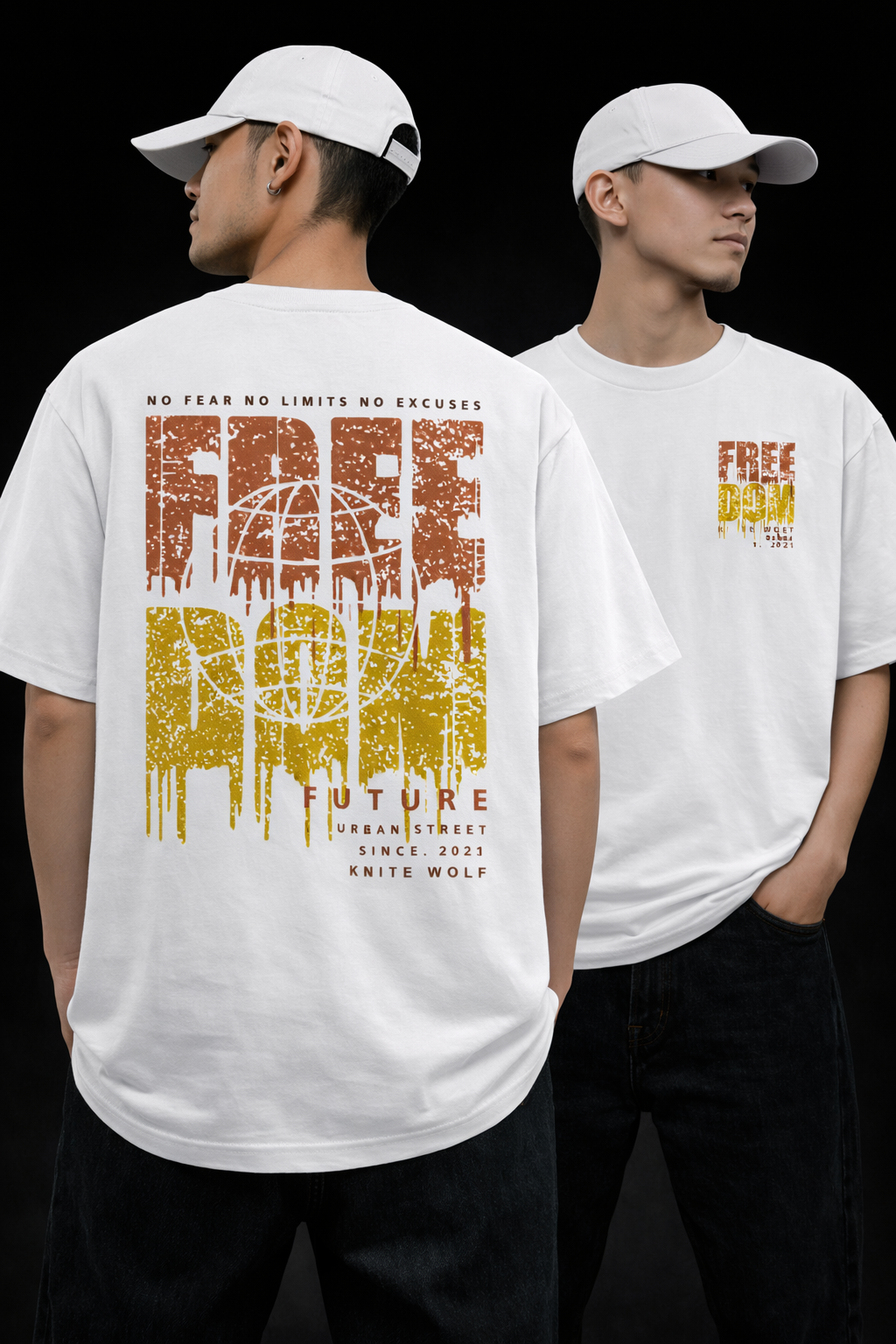 Men's Oversized Graphic T-Shirt White