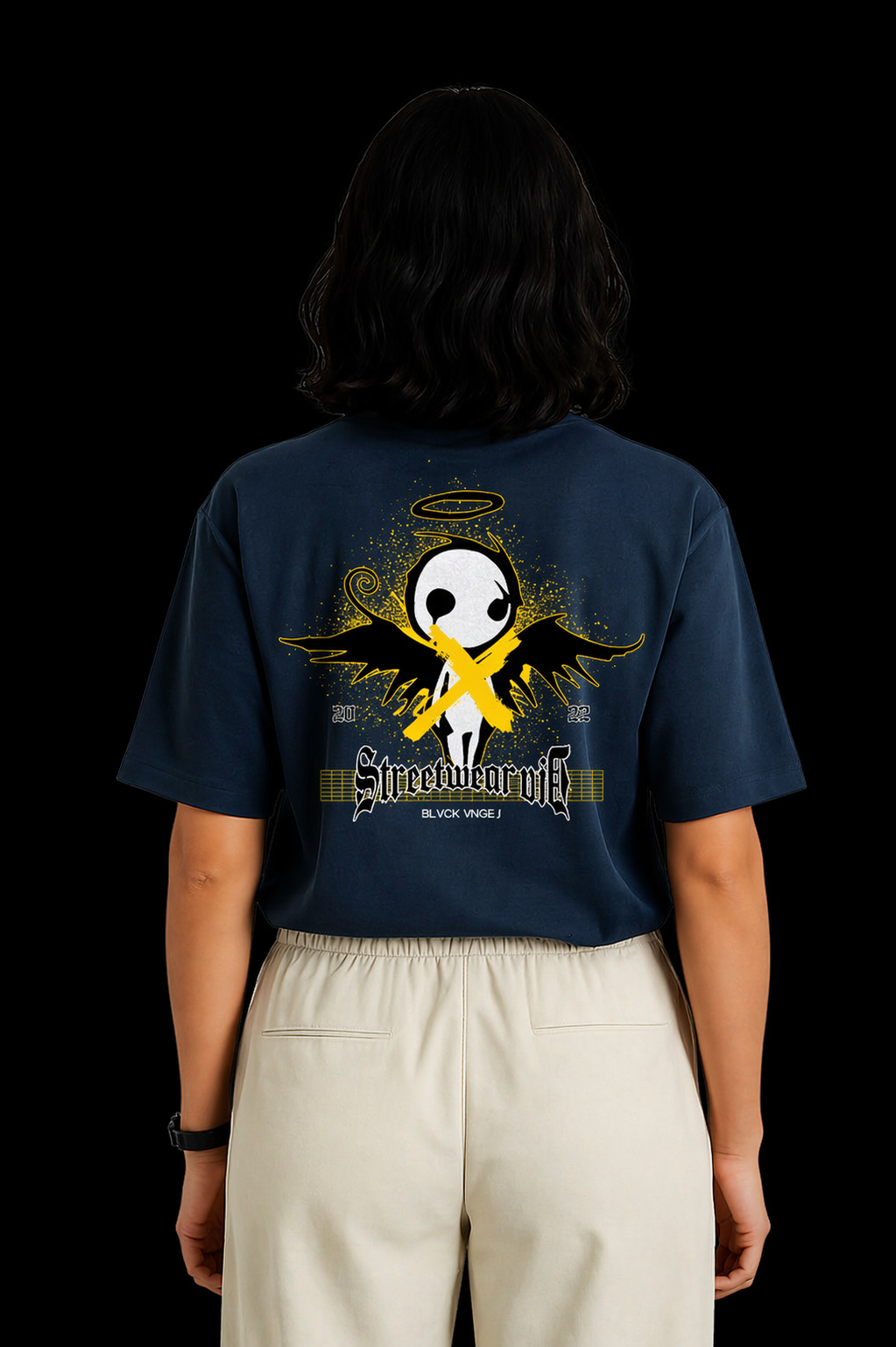 Dark Angel Streetwear Women Oversized T-shirt | Knite Wolf
