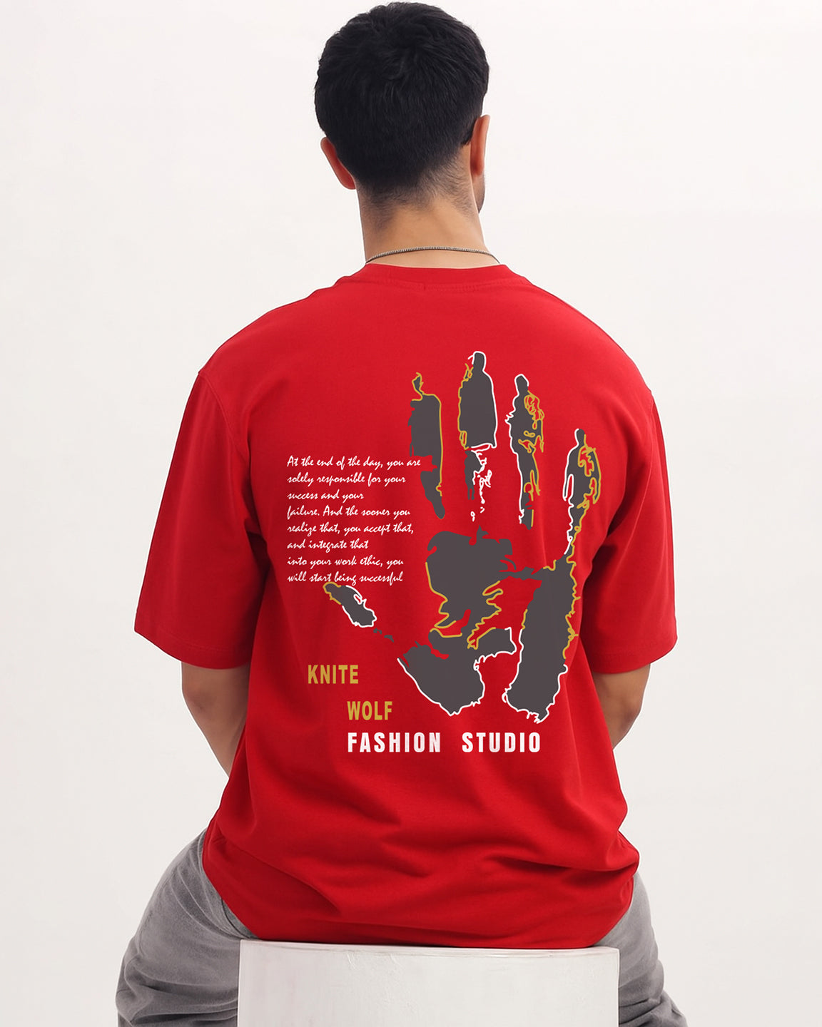 Fashion Studio Streetwear Back Print Tee | Knite Wolf