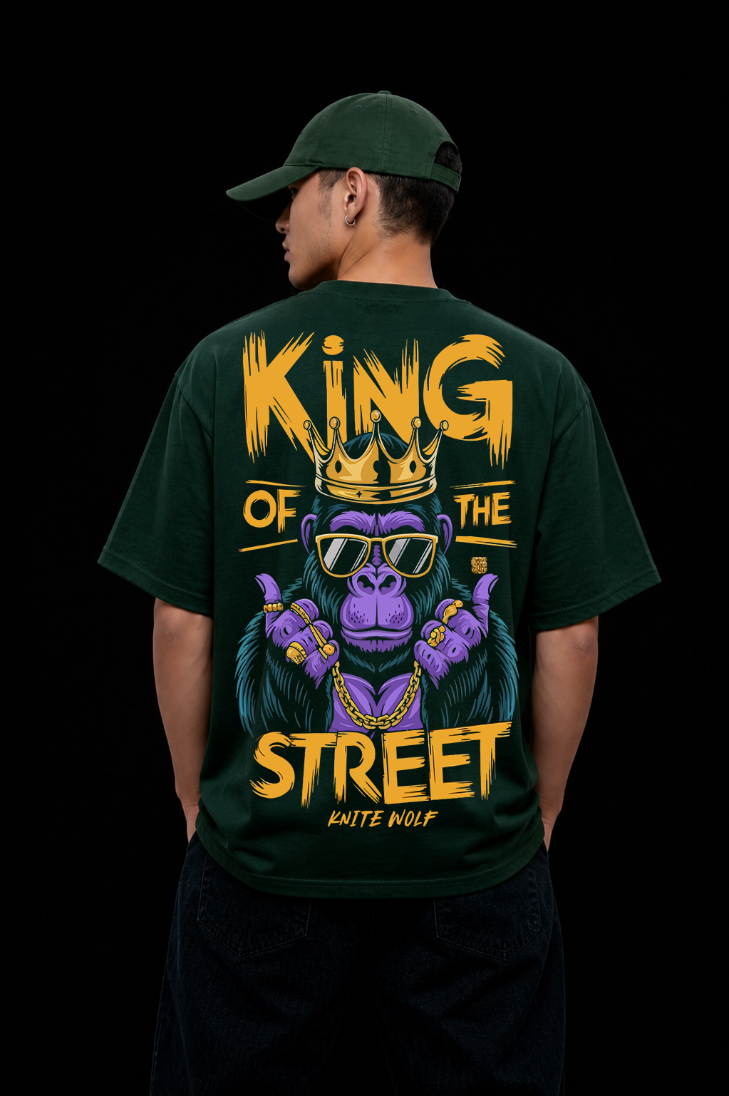 Men's Oversized Graphic T-Shirt Green