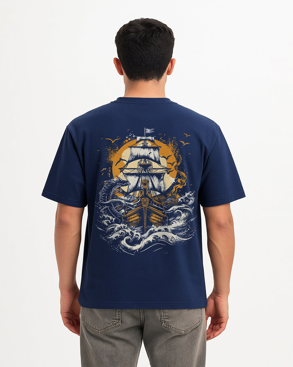 Vintage Pirate Ship Streetwear Tee | Knite Wolf