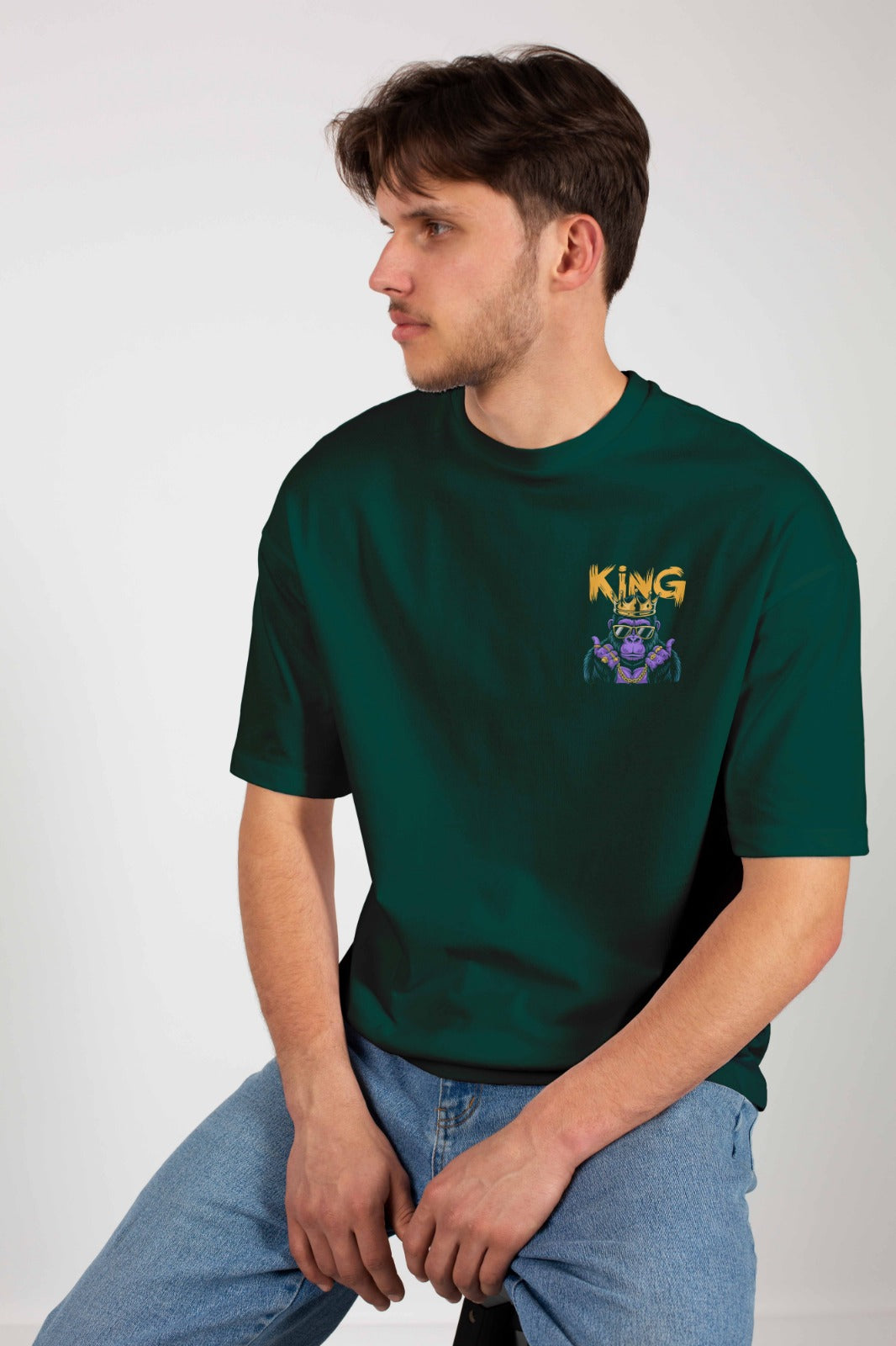 Men's Oversized Graphic T-Shirt Green