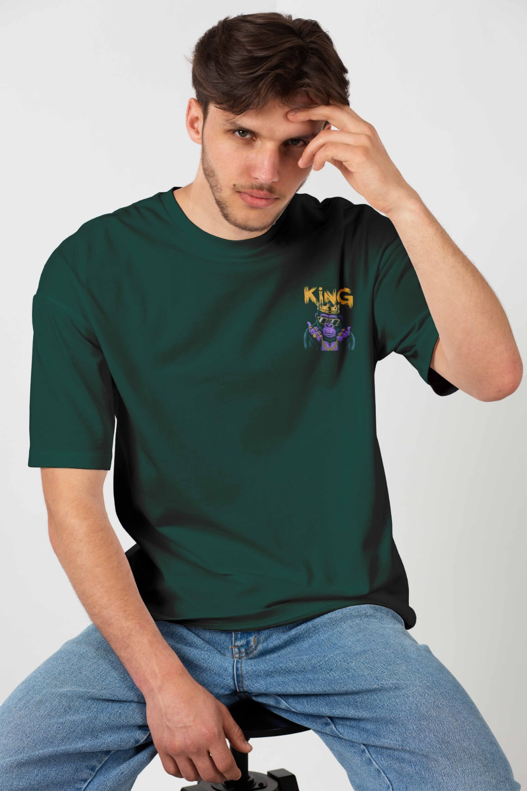Men's Oversized Graphic T-Shirt Green