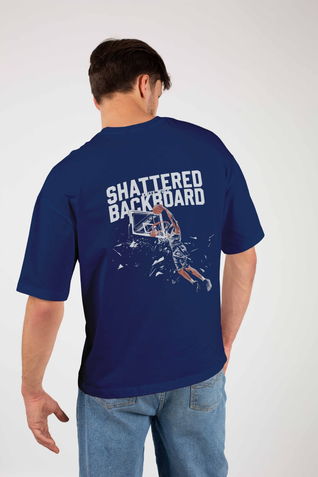 Men's Oversized Graphic T-Shirt Blue