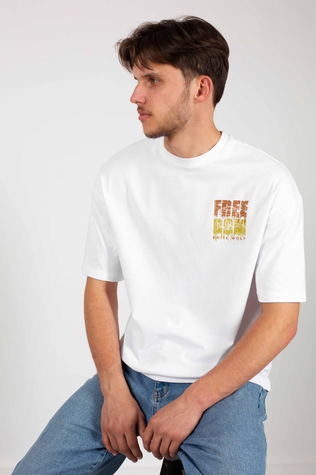 Men's Oversized Graphic T-Shirt White