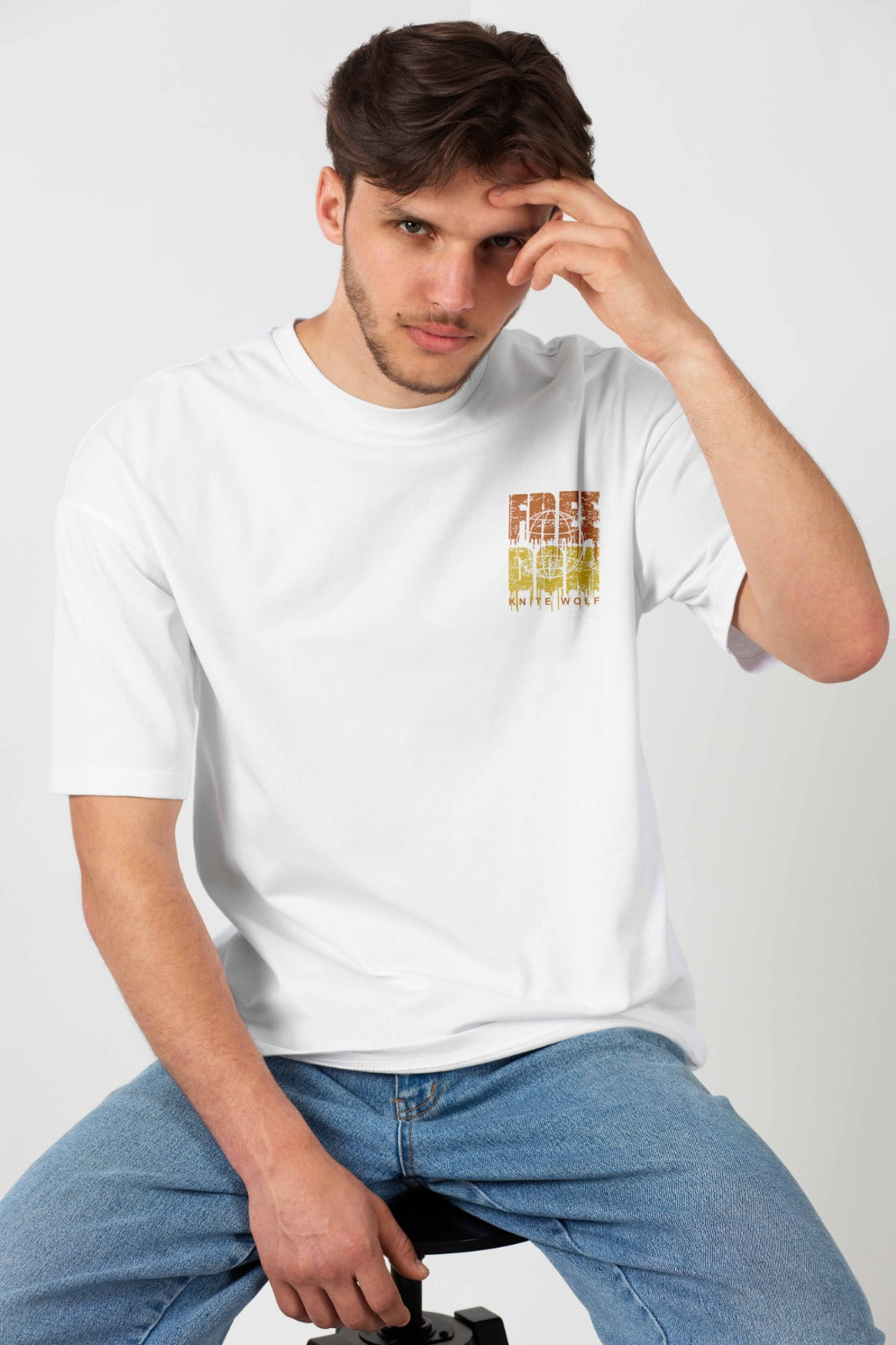 Men's Oversized Graphic T-Shirt White