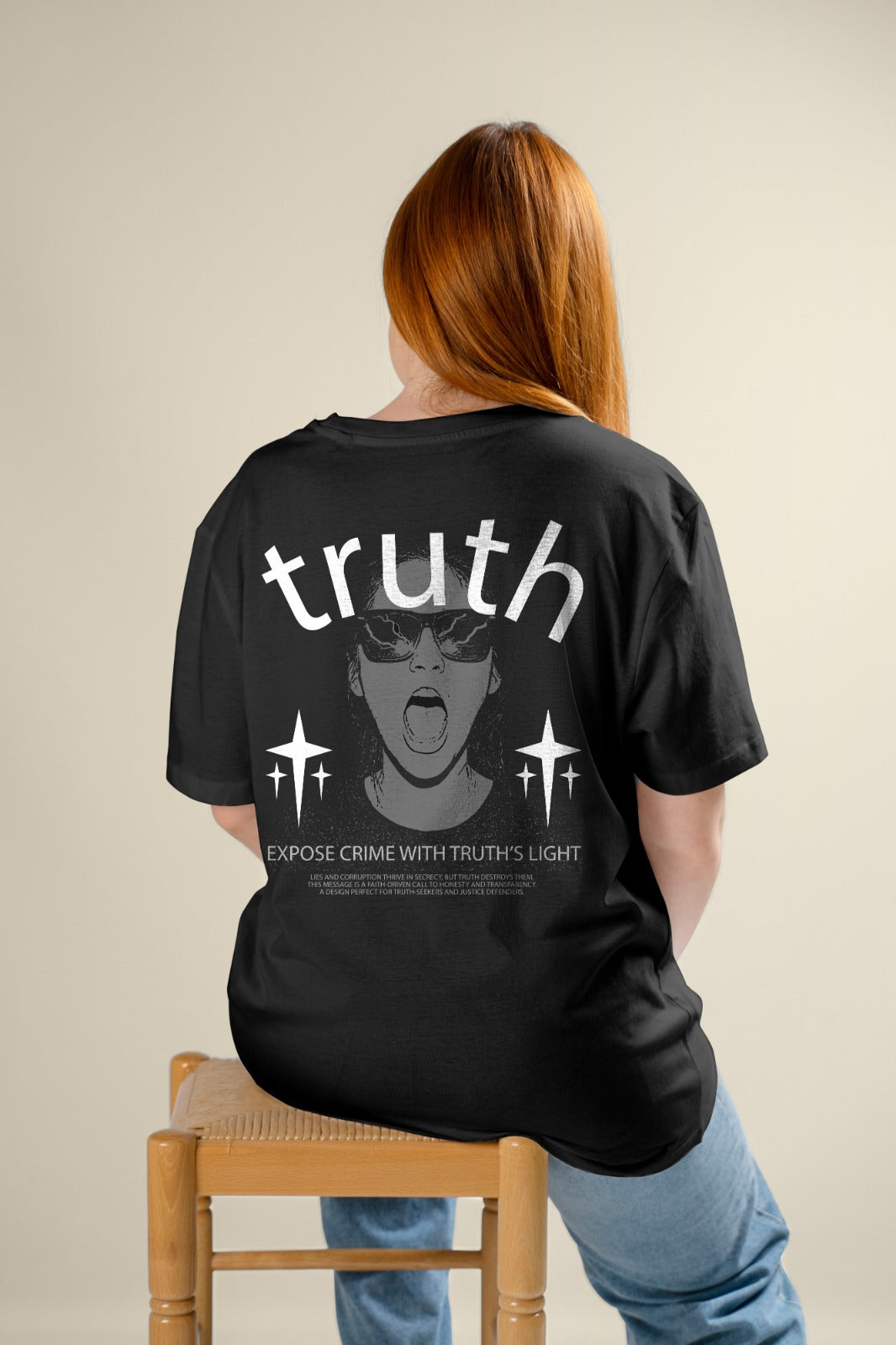 Knite Wolf women Oversize T-shirt Black