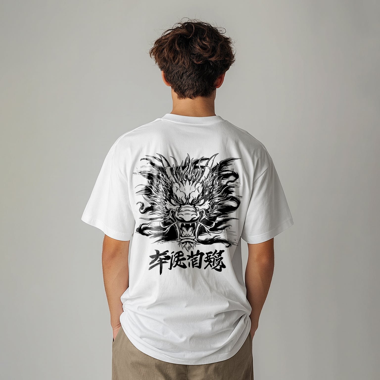 Dragon Streetwear Back Print Tee | Knite Wolf