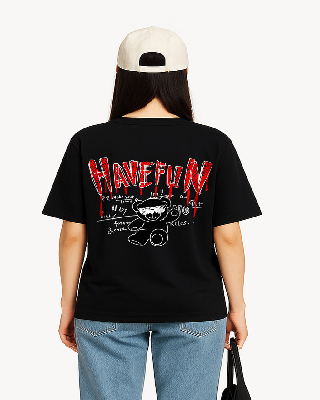 Have Fun Women Oversized T-shirt | Knite Wolf