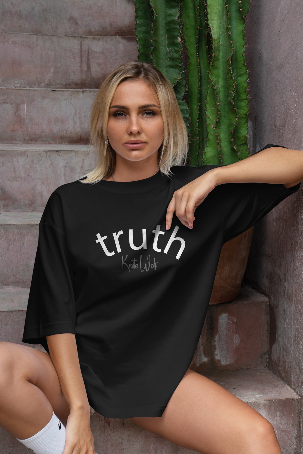 Truth Oversize Women Oversized T-shirt | Knite Wolf