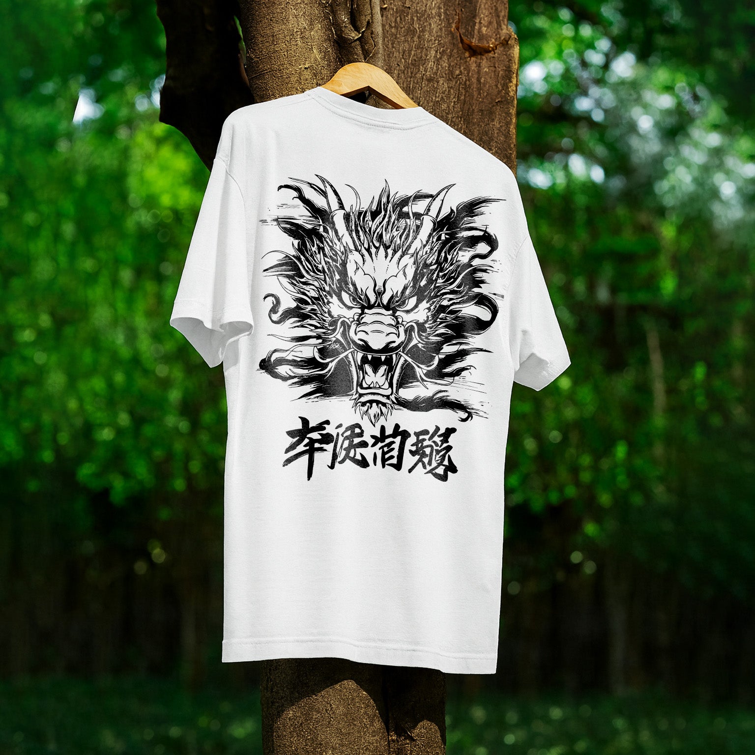 Dragon Streetwear Back Print Tee | Knite Wolf