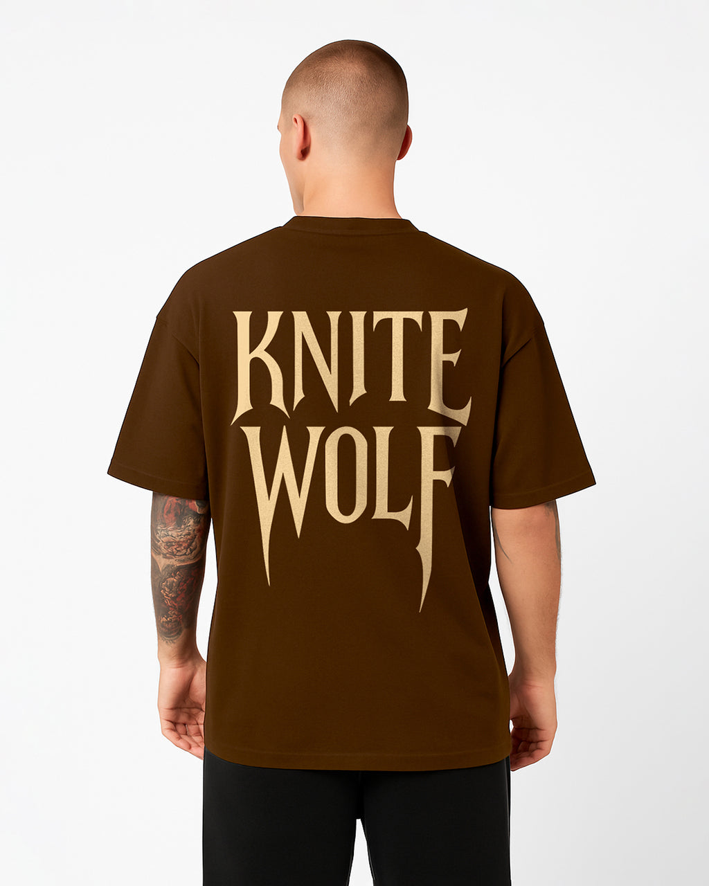 Minimal Streetwear Back Print Tee | Knite Wolf