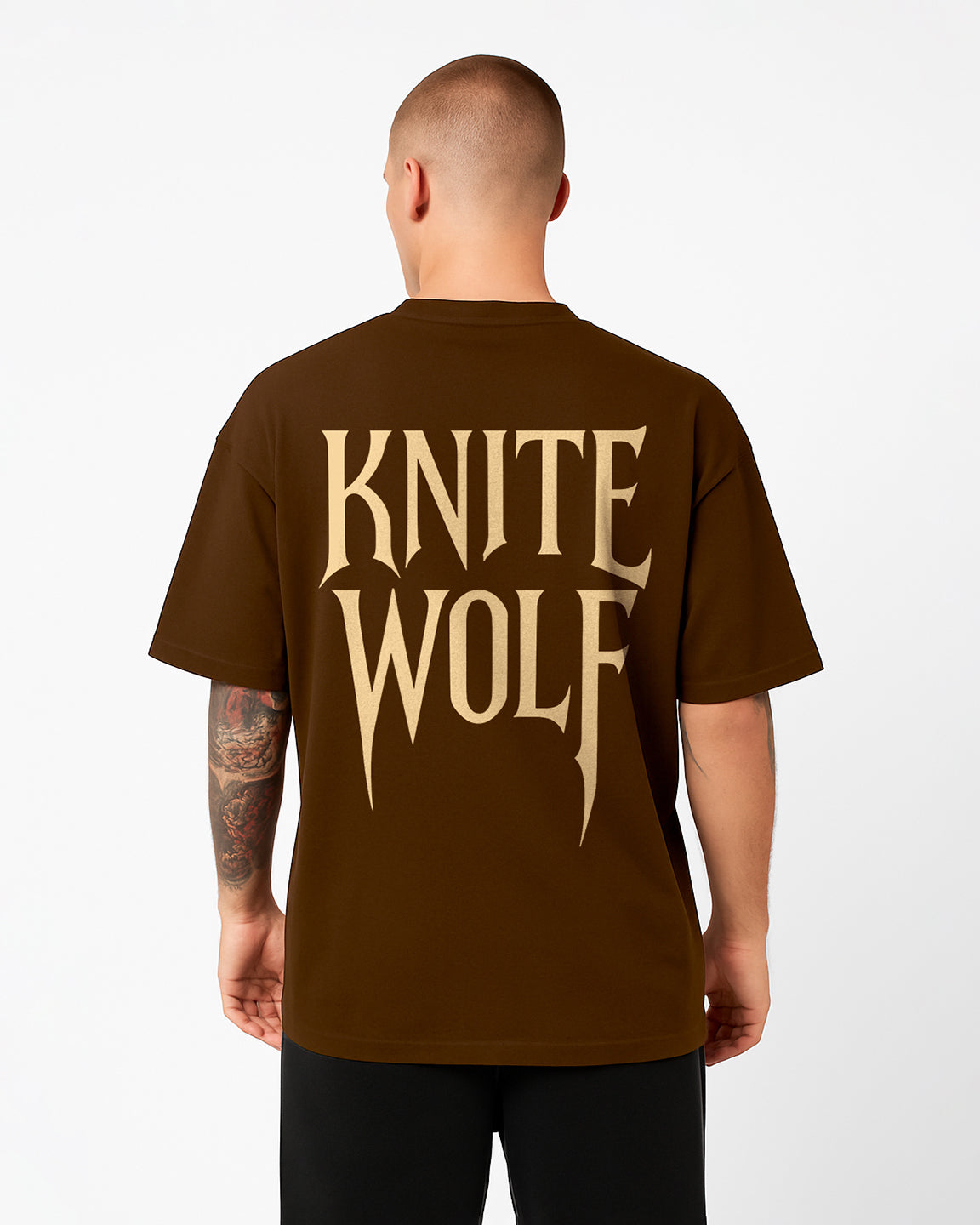 Minimal Streetwear Back Print Tee | Knite Wolf