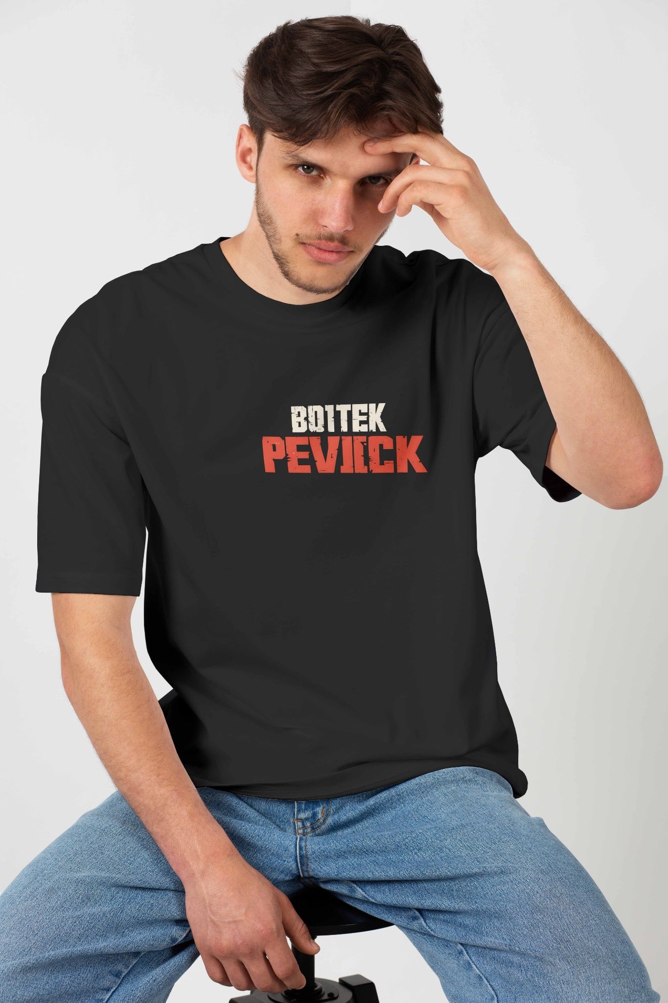 Men's Oversized Graphic T-Shirt Black