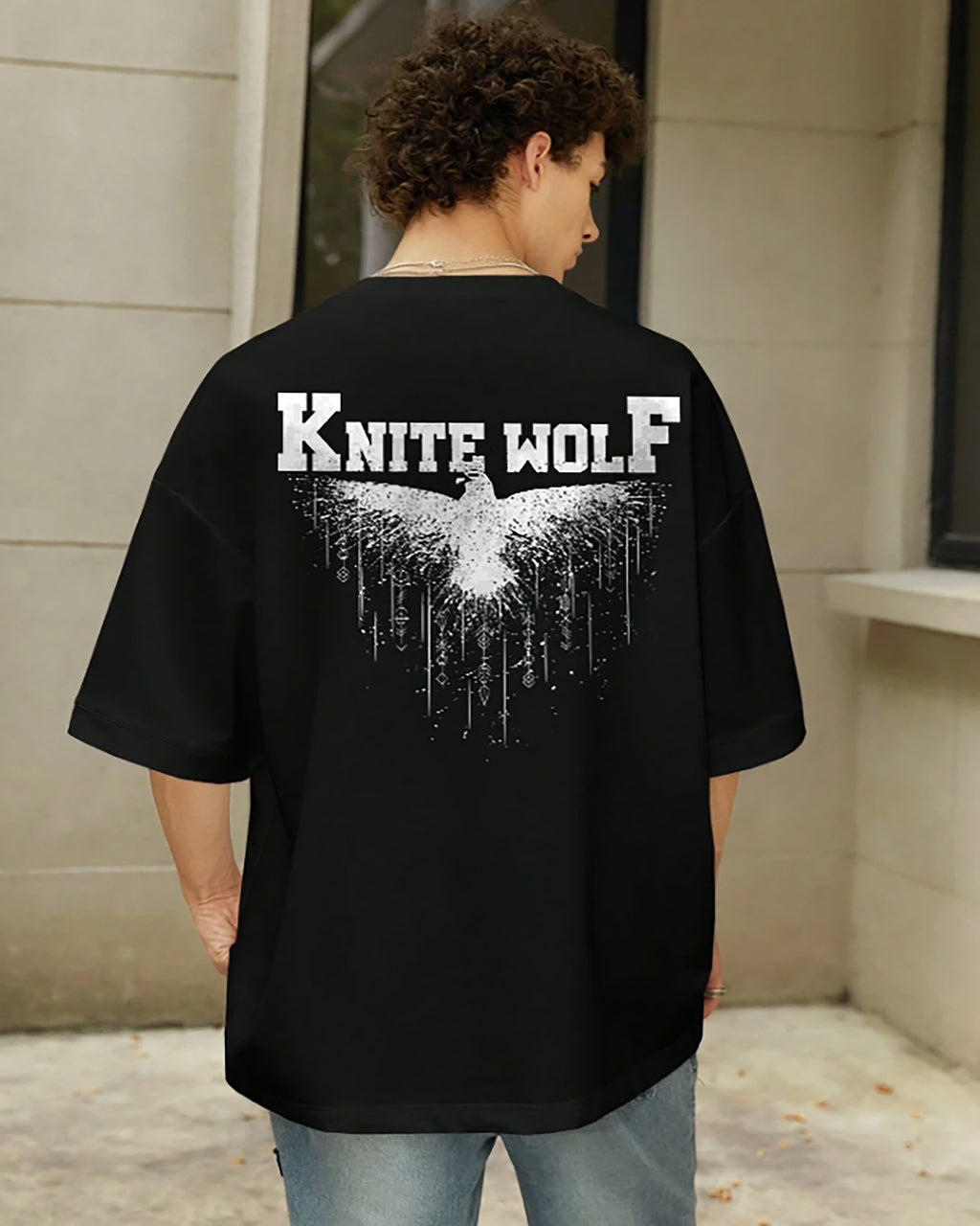 Dark Eagle Oversized T-shirt | Knite Wolf