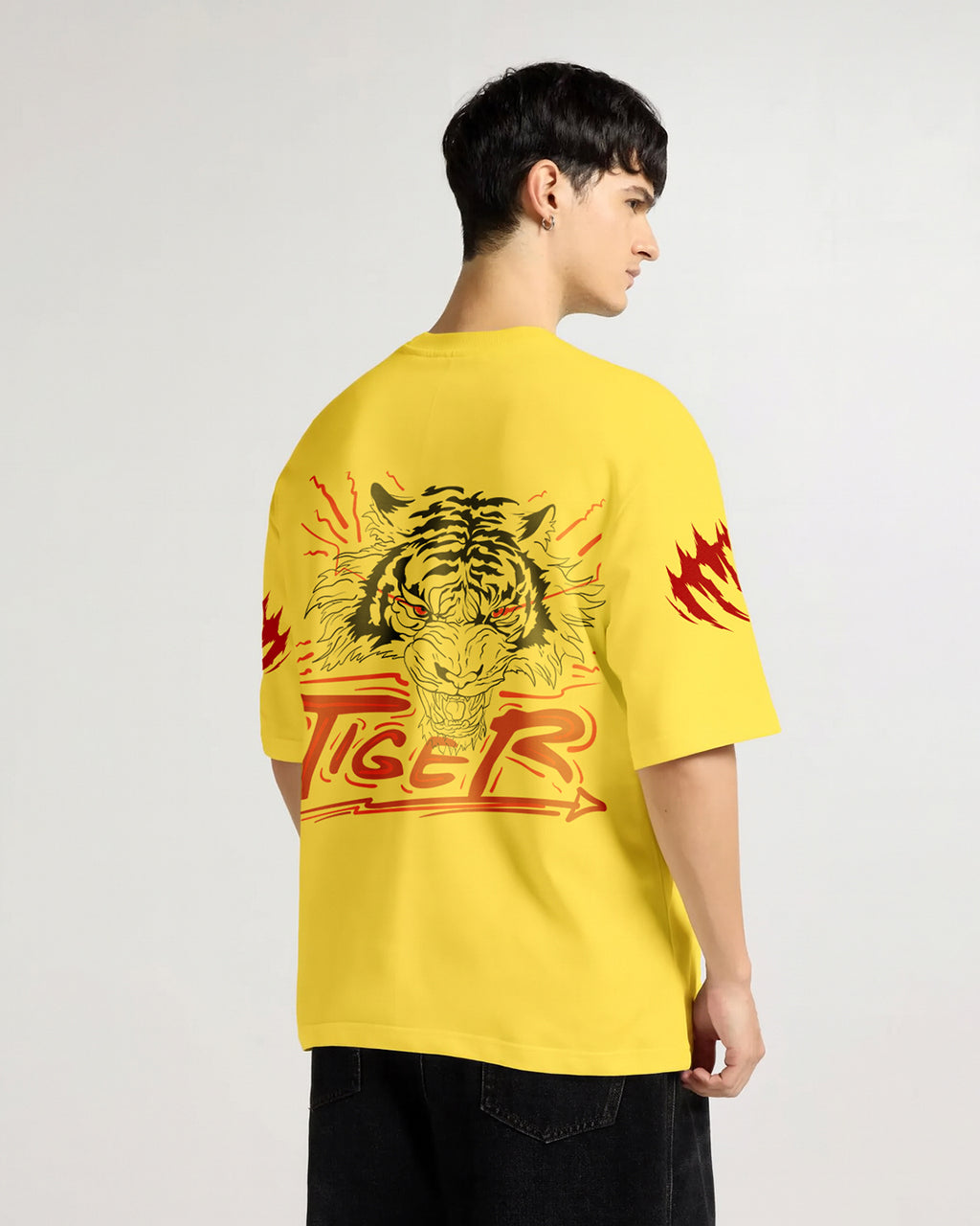 Tiger Streetwear Back Print Tee | Knite Wolf