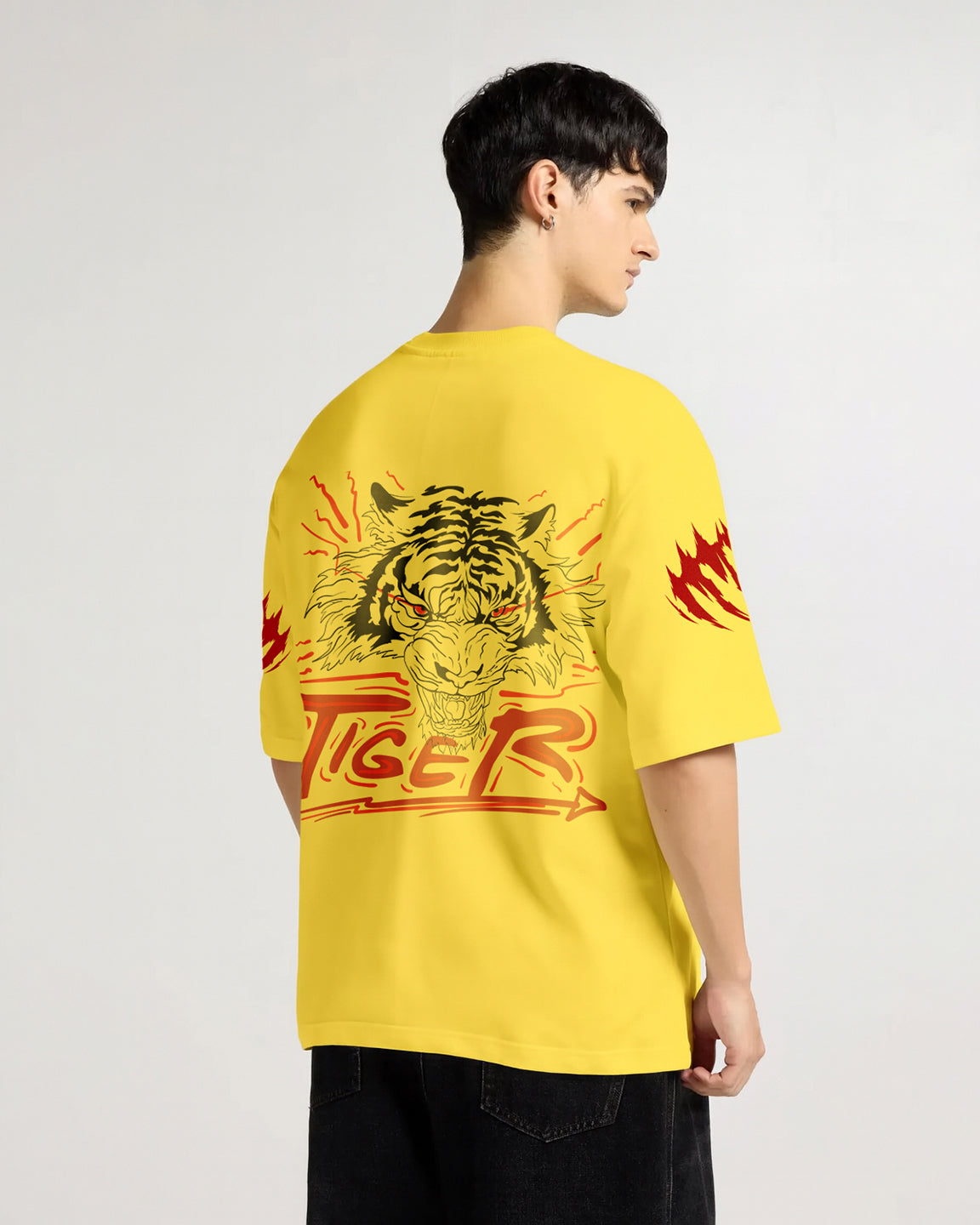 Tiger Streetwear Back Print Tee | Knite Wolf