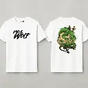 Knite Wolf Men's White Dry-Fit Polyester Printed T-Shirt | Front & Back Graphic | Activewear for Gym, Sports & Casual Use