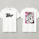 Knite Wolf Men's White Dry-Fit Polyester Printed T-Shirt | Front & Back Graphic | Activewear for Gym, Sports & Casual Use