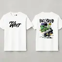 Knite Wolf Men's White Dry-Fit Polyester Printed T-Shirt | Front & Back Graphic | Activewear for Gym, Sports & Casual Use