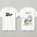 Knite Wolf Men's White Dry-Fit Polyester Printed T-Shirt | Front & Back Graphic | Activewear for Gym, Sports & Casual Use