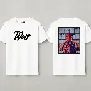Knite Wolf Men's White Dry-Fit Polyester Printed T-Shirt | Front & Back Graphic | Activewear for Gym, Sports & Casual Use