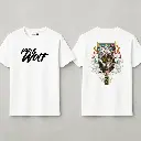 Knite Wolf Men's White Dry-Fit Polyester Printed T-Shirt | Front & Back Graphic | Activewear for Gym, Sports & Casual Use