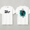 Knite Wolf Men's White Dry-Fit Polyester Printed T-Shirt | Front & Back Graphic | Activewear for Gym, Sports & Casual Use