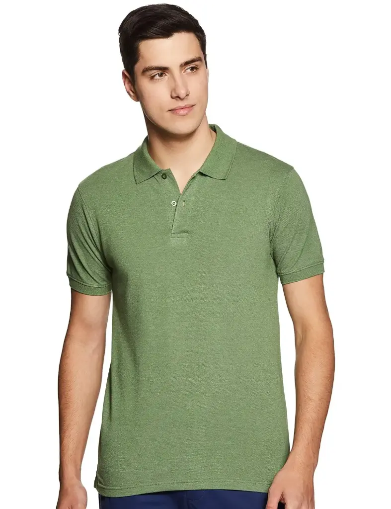 Knite Wolf Men’s Solid Polo T-Shirt Green