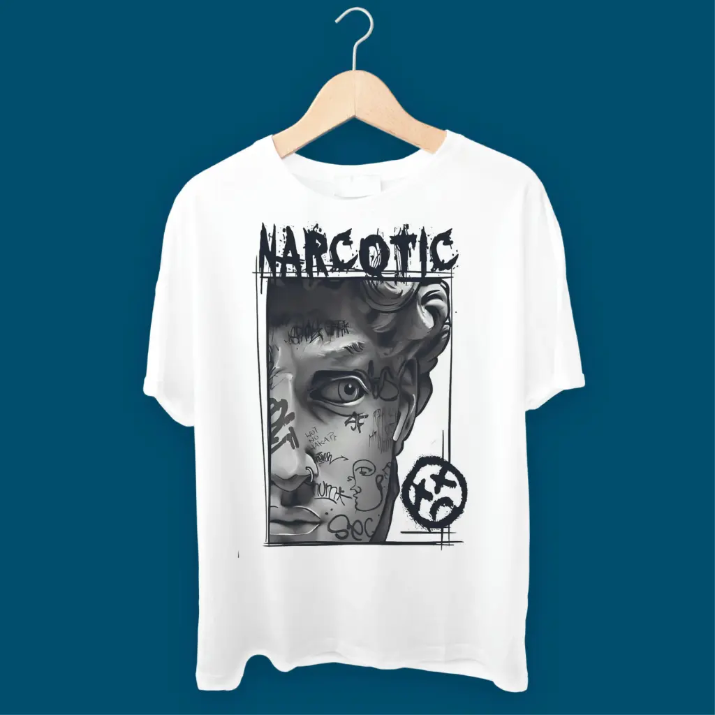 Narcotic Men Solid Round Neck T-Shirt 