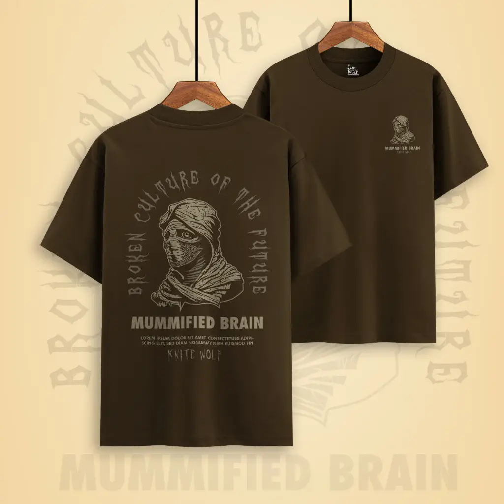 Knite Wolf® Mummified Brain Oversized T-Shirt