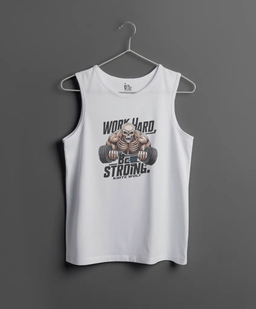 Work Hard Be Strong Sleeveless Tank – Knite Wolf Gym Wear