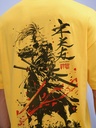 Knite wolf Mens overize premium t-shirt Samurai warrior print 180 gsm  Yellow