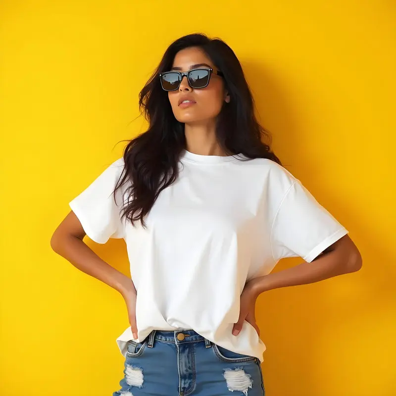 Knite Wolf Oversized White T-Shirt for Women – Classic & Versatile