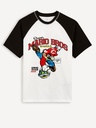 Knite Wolf Mens Printed Round Neck Raglan Half Sleeve